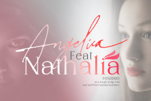 Angelica Feat Nathalia Font for Handmade Labels