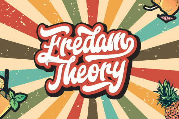 Fredam Theory Font: Bold Retro Script for Makers